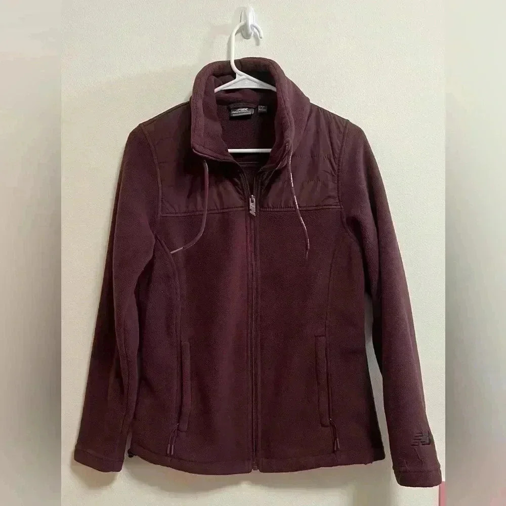 New Balance - Women’s Maroon Zip-Up Fleece - Outdoors - Hiking - Size Small